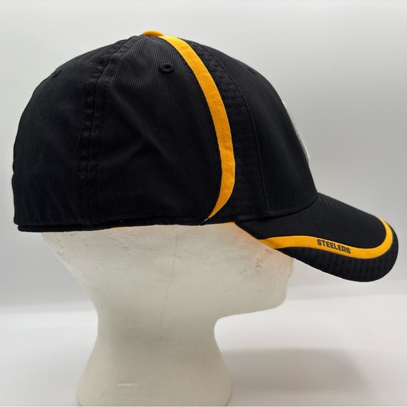 Pittsburgh Steelers NFL Reebok Black/Yellow Onfield Large/XL Flex Fit Fitted Hat - Picture 10 of 15